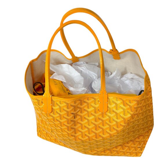 Goyard Yellow Goyardine Canvas Saint Louis PM Tote Handbag - Picture 4 of 16